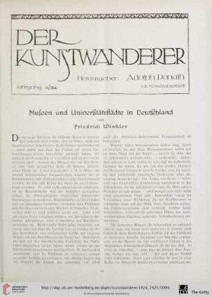 6/7: Museen und Universitätsstädte in Deutschland