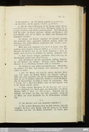 § 6. [E. Weitere allgemeine Rathschläge]