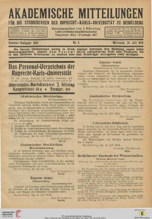 Nr. 6 (26. Juli 1916)