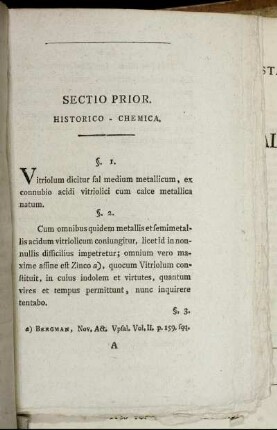 Sectio Prior. Historico - Chemica.