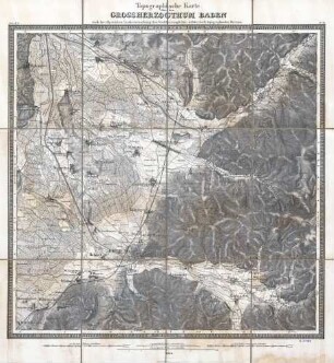 Topographische Karte über das Großherzogthum Baden. Sect.X.2., Bl. 34 Freiburg