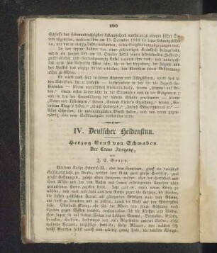 IV. Deutscher Heldensinn. Herzog Ernst von Schwaben.