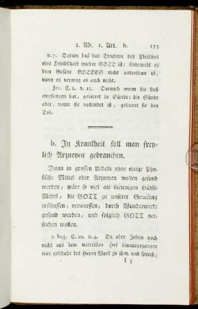 b. In Krankheit soll man freylich Arzneyen gebrauchen.