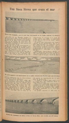 Una línea férrea que cruza el mar