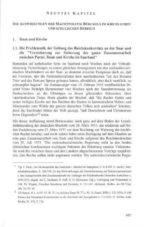 Neuntes Kapitel: Die Auswirkungen der Machtpolitik Bürckels im kirchlichen und schulischen Bereich
