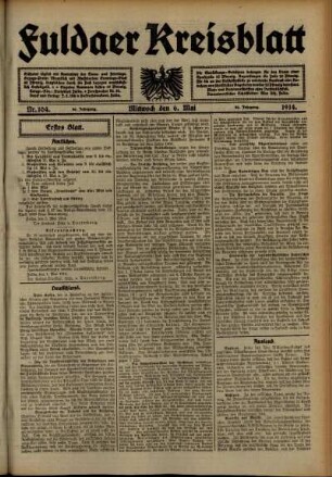 Ausgabe vom Mittwoch, den 06. Mai 1914.