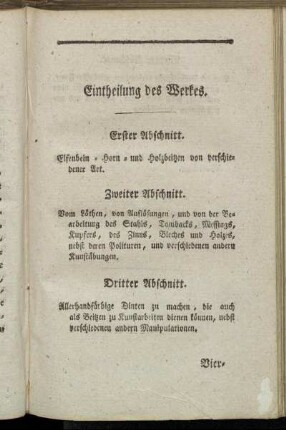 Eintheilung des Buches.