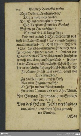 Am Sontage Quinquagesimae