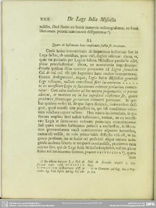 XI. Quare ab Iustiniano haec constitutio facta sit, traditur