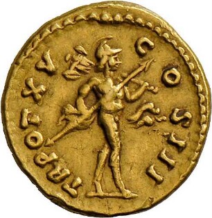 Aureus des Antoninus Pius für Marc Aurel mit Darstellung des Mars
