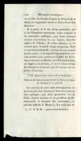 VII. Quatrième classe d'accusations.