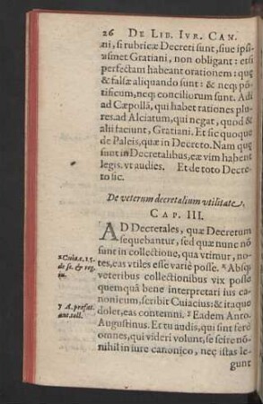 De veterum decretalium vtilitate. Cap. III.