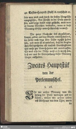 Zweites Hauptstük von der Perlenmuschel