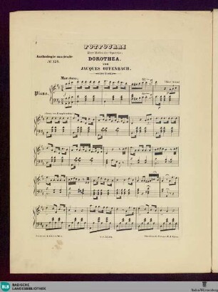 Potpourri über Motive der Operette: Dorothea