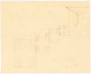 Perspektivische Zeichenübungen: Perspektivische Ansichten, geometrische Körper, Pergola