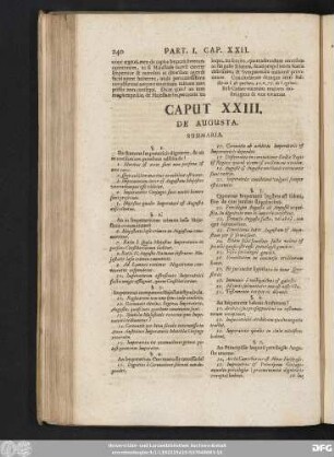 Caput XXIII. De Augusta.