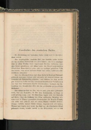 Geschichte des russischen Bades.