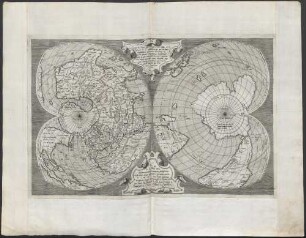 [Weltkarte in zwei herzförmigen Teilen] : Quam hic vides orbis imaginē lector cādide...