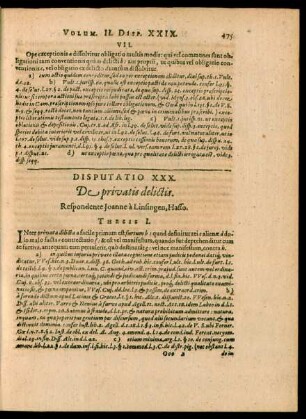 Disputatio XXX. De privatis delictis.