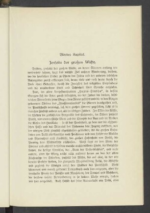 Viertes kapitel. Jenseits der großen Wüste