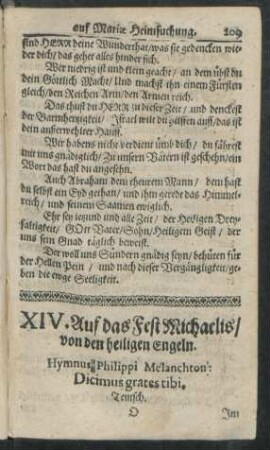 XIV. Auf das Fest Michaelis/ von den heiligen Engeln.