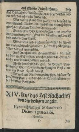 XIV. Auf das Fest Michaelis/ von den heiligen Engeln.