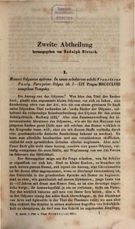 Neue Jahrbücher für Philologie und Pädagogik. 80 = Jg. 29 = Jg. 5. 1859