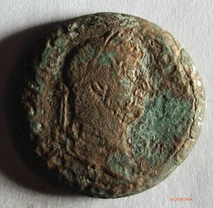 Römische Münze, Nominal Bronzemünze, Prägeherr Hadrian, Prägeort Alexandria, Original