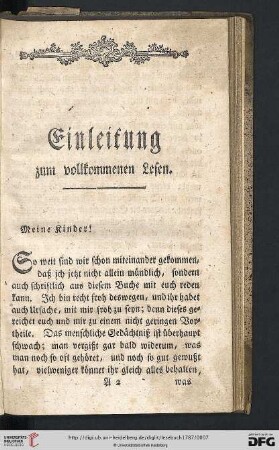Einleitung zum vollkommenen Lesen