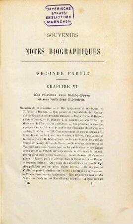 Souvenirs et notes biographiques, 2