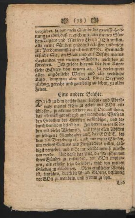 Eine andere Beichte