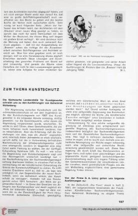 Zum Thema Kunstschutz