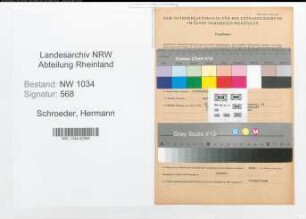 Entnazifizierung Hermann Schroeder , geb. 02.02.1866 (Generaloberarzt)