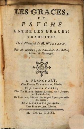 Les Graces Et Psyché : Entre Les Graces