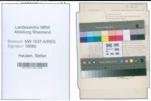Entnazifizierung Stefan Hausen , geb. 00.00.0000 ()