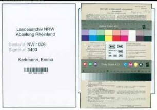 Entnazifizierung Emma Kerkmann , geb. 08.09.1888 ()