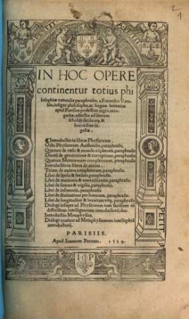 Totius philosophiae naturalis Paraphrases
