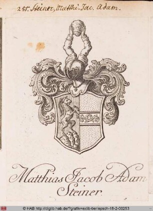 Wappen des Matthias Jacob Adam Steiner