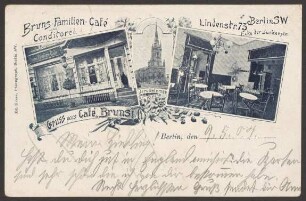 Ansichtskarte Café und Konditorei, Lindenstraße