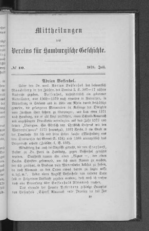No. 10, 1878. Juli