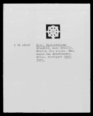 Das Baptisterium in Riez: Grundriss
