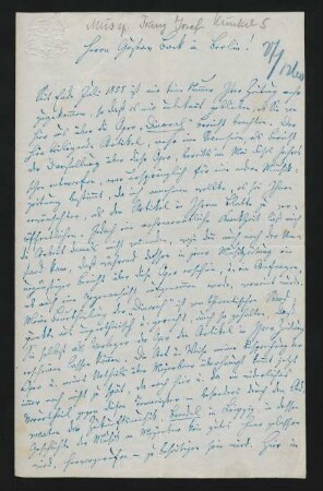 Brief an Musikverlag Ed. Bote und G. Bock : 22.12.1860