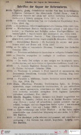 Schriften der Gegner der Reformatoren (Nr. 2098a - 2684)