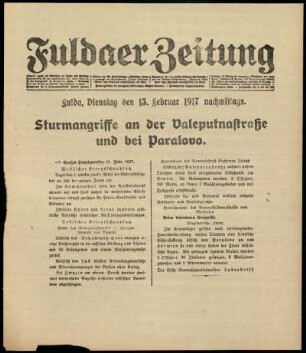 Ausgabe vom Dienstag, den 13. Februar 1917.