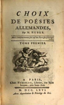 Choix De Poésies Allemandes, 1