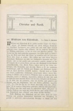 IV. Literatur und Kunst