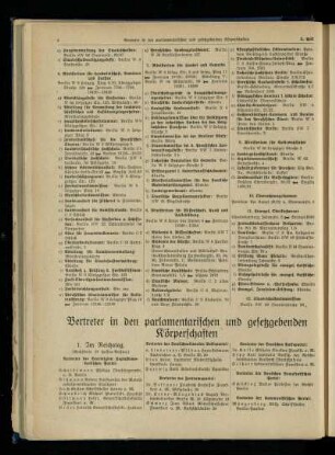 Vertreter in den parlamentarischen und gesetzgebenden Körperschaften
