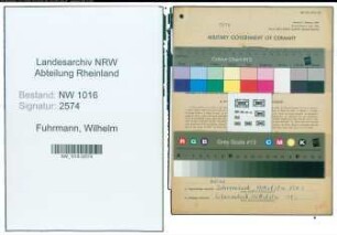 Entnazifizierung Wilhelm Fuhrmann , geb. 01.09.1898 (Schneidermeister)