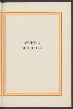 Antiqua-Schriften