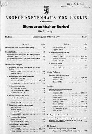 Nr. 17 (82), 8. Oktober 1970